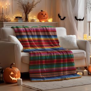 Colorful Striped Southwest-Inspired Throw Blanket