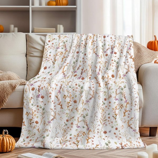 Autumn Wildflower Throw Blanket - Image 4