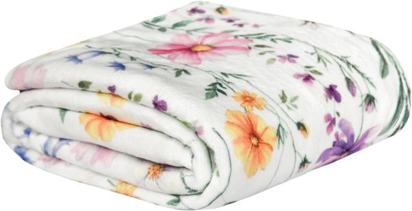 Floral Watercolor Throw Blanket - Image 3