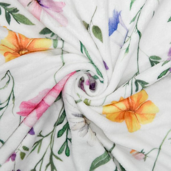 Floral Watercolor Throw Blanket - Image 4