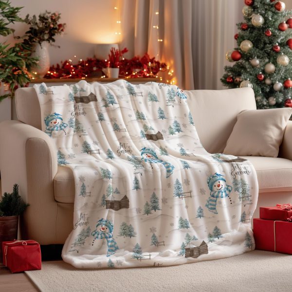 Snowman Winter Wonderland Throw Blanket - Image 2