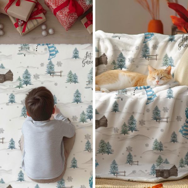 Snowman Winter Wonderland Throw Blanket - Image 4