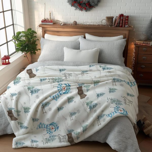 Snowman Winter Wonderland Throw Blanket - Image 5