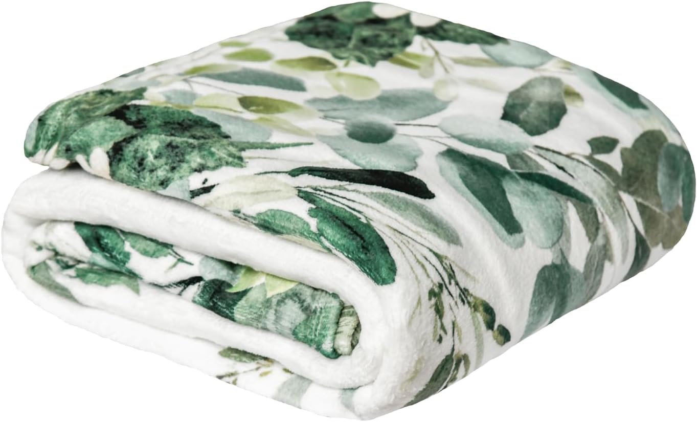 Botanical Leaves & Butterfly Throw Blanket - Image 3
