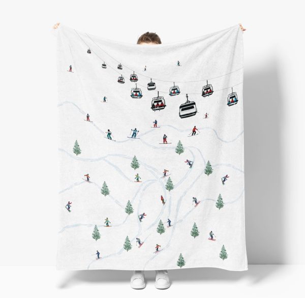 Ski Resort Winter Throw Blanket - Image 3