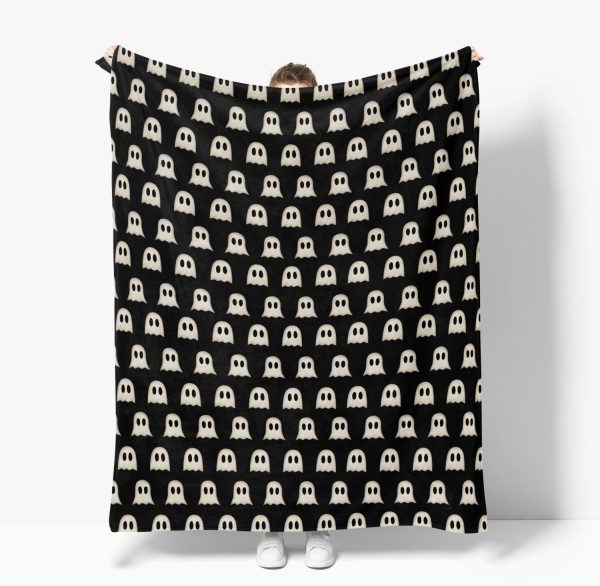Halloween Ghost Pattern Throw Blanket - Image 4