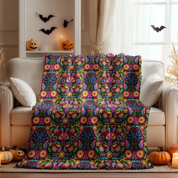Vibrant Festival Pattern Throw Blanket - Image 5