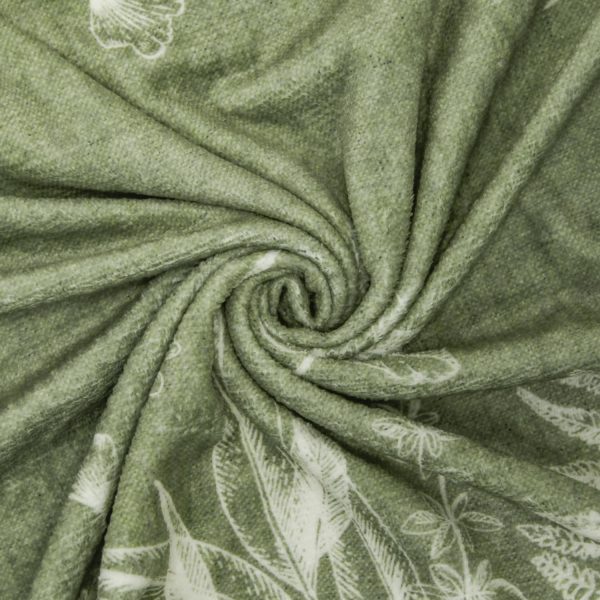 Sage Green Botanical Throw Blanket - Image 4