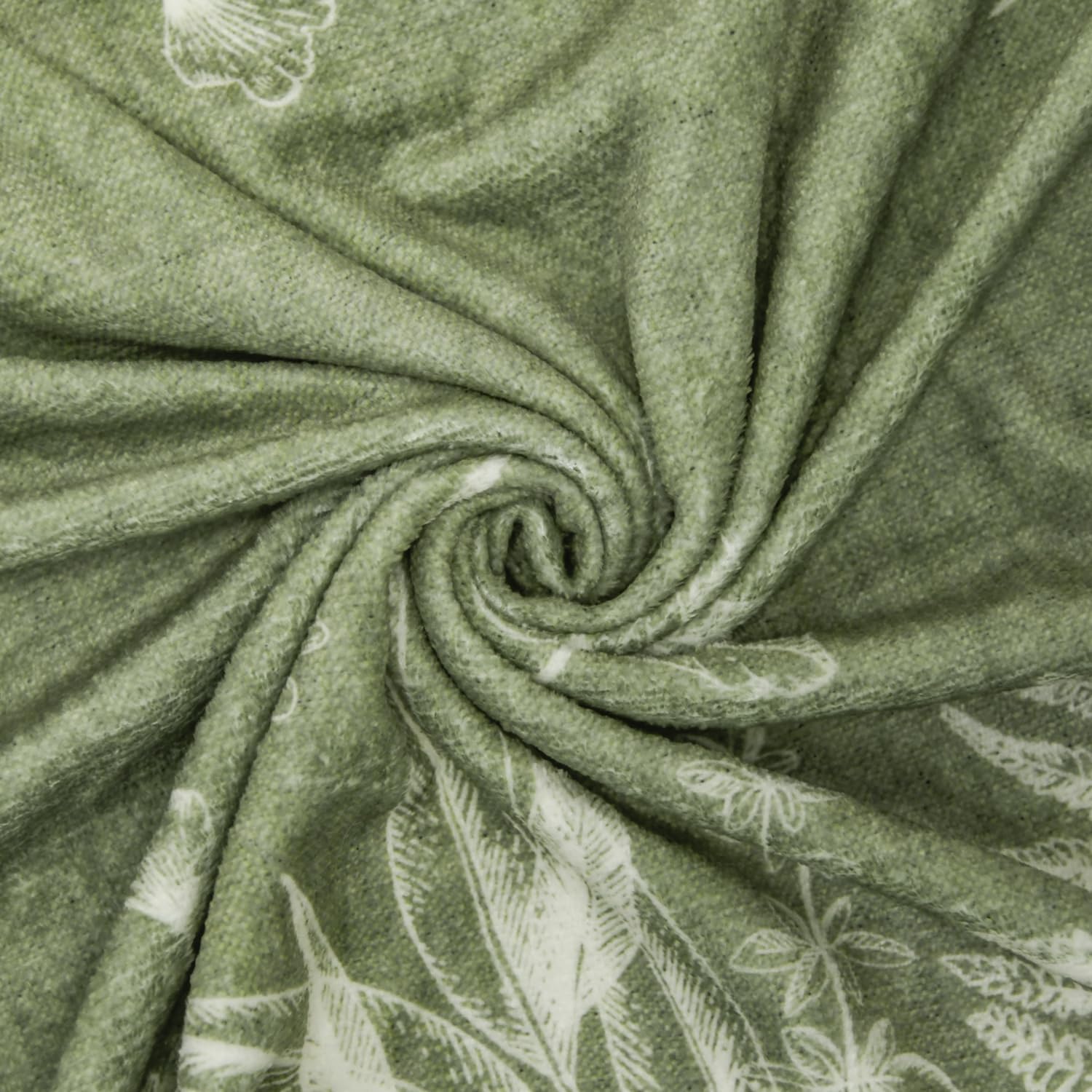 Sage Green Botanical Throw Blanket - Image 4