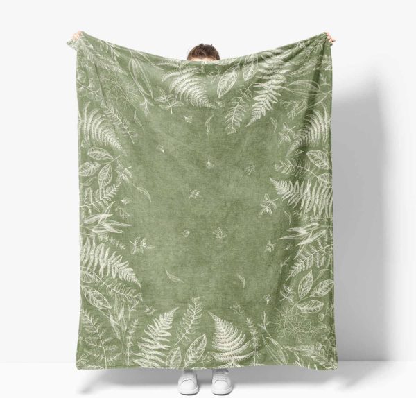 Sage Green Botanical Throw Blanket - Image 5
