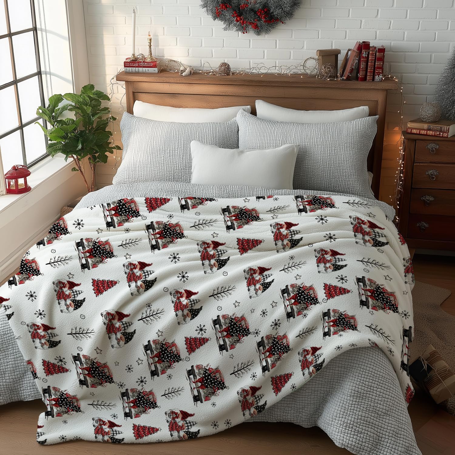 Christmas Holiday Cabin Throw Blanket - Image 3