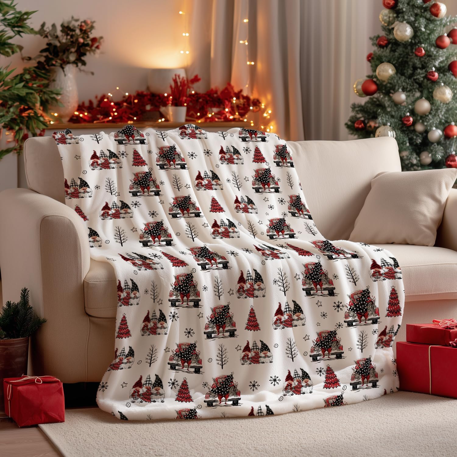 Christmas Holiday Cabin Throw Blanket - Image 4
