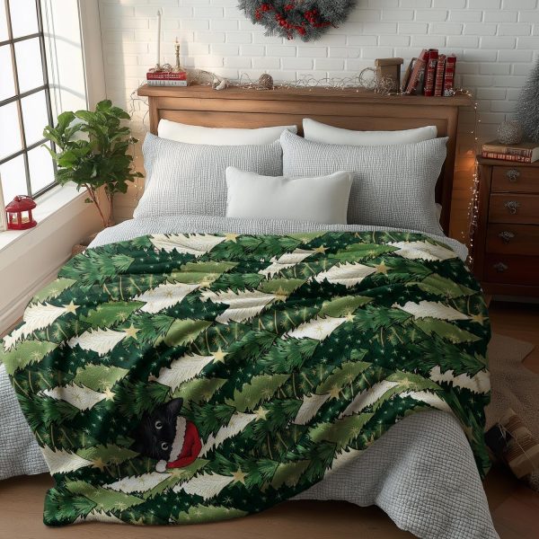 Christmas Pine Forest Throw Blanket - Image 2