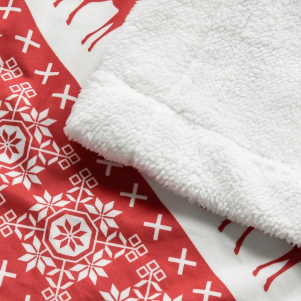 Nordic reindeer and snowflake Christmas blanket - Image 2