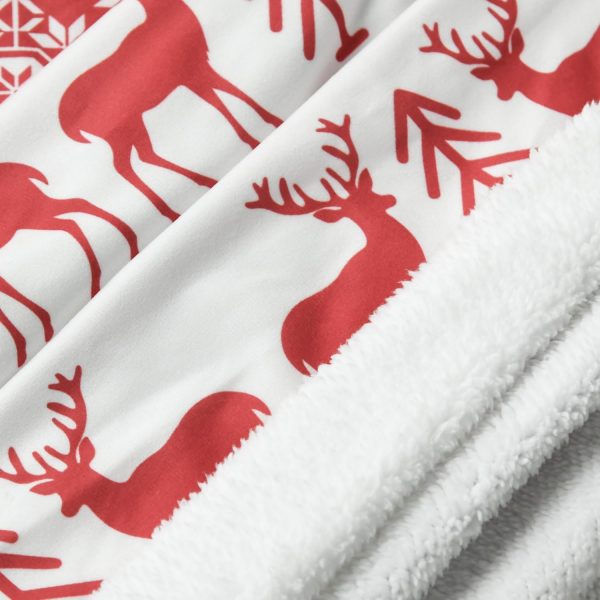 Nordic reindeer and snowflake Christmas blanket - Image 3